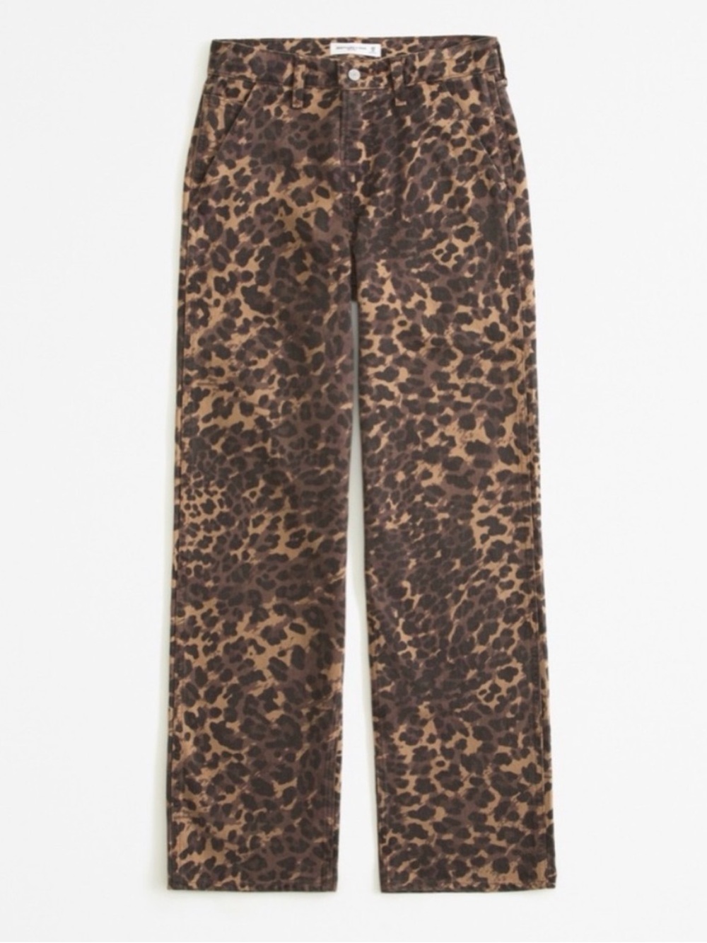 NWT Abercrombie Mid Rise Slouchy Jean in Animal Print - 25